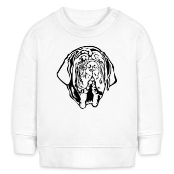 Mastino Napoletano Tête - Sweat bébé bio Stanley/Stella - blanc - Devant
