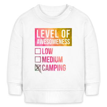 Camping Camping Camping - Baby Organic Sweatshirt Baby Changer von Stanley/Stella - Weiß - Vorne
