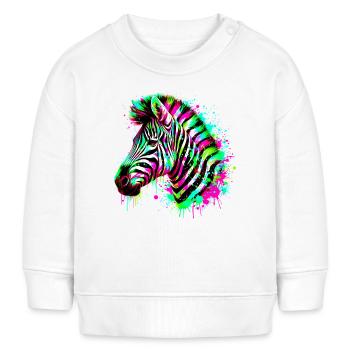 Zebra - Baby Organic Sweatshirt Baby Changer von Stanley/Stella - Weiß - Vorne