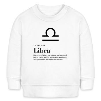 Libra - Zodiac sign - Baby Organic Sweatshirt Baby Changer von Stanley/Stella - Weiß - Vorne