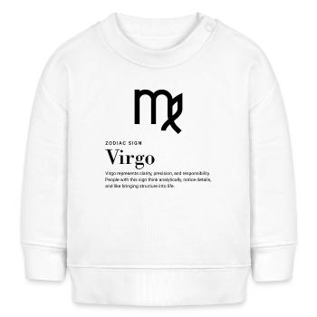 Virgo - Zodiac sign - Baby Organic Sweatshirt Baby Changer von Stanley/Stella - Weiß - Vorne