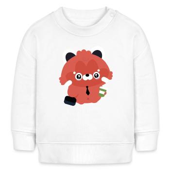 Kawaii Red Panda Bürokaffee - Baby Organic Sweatshirt Baby Changer von Stanley/Stella - Weiß - Vorne