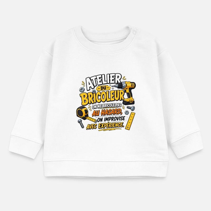 Bricoleur au Hasard avec Expérience Sweat bébé bio Stanley/Stella