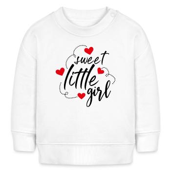 Douce petite fille Kleines Süßes Mädchen Baby - Sweat bébé bio Stanley/Stella - blanc - Devant
