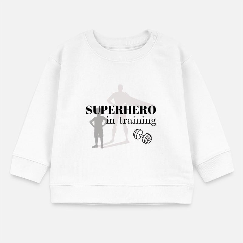 Baby Boy oder Kid - Superheld im Training Baby Organic Sweatshirt Baby Changer von Stanley/Stella