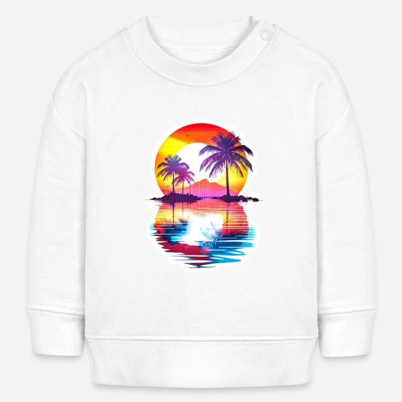 L’île du Paradis - Sweat bébé bio Stanley/Stella - blanc