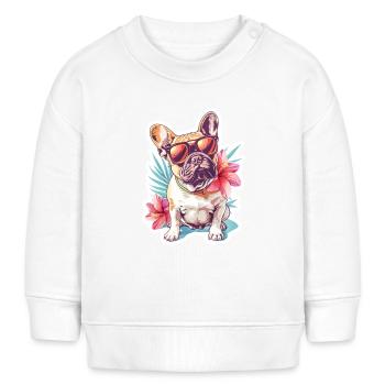 Petit ami - Sweat bébé bio Stanley/Stella - blanc - Devant