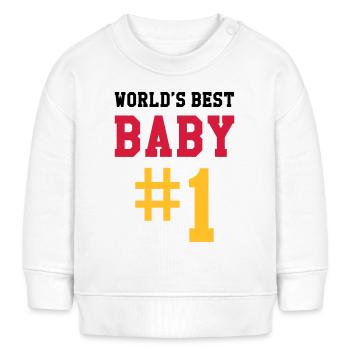 World's Best Baby - Baby Organic Sweatshirt Baby Changer von Stanley/Stella - Weiß - Vorne
