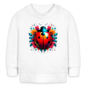 Marienkäfer - Baby Organic Sweatshirt Baby Changer von Stanley/Stella - Weiß - Vorne