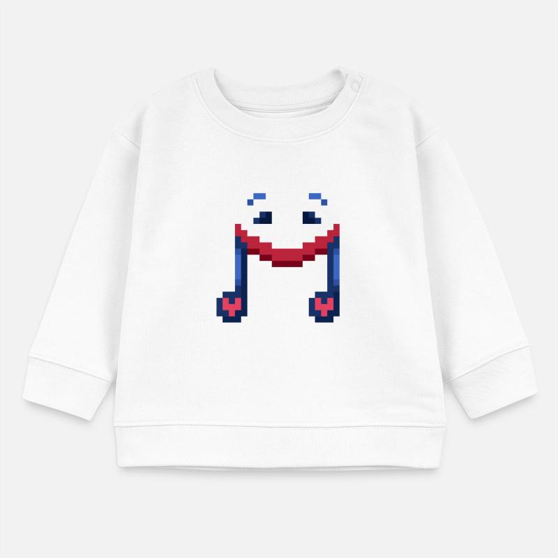 Smiling Musical Note Pixel Art Baby Organic Sweatshirt Baby Changer von Stanley/Stella