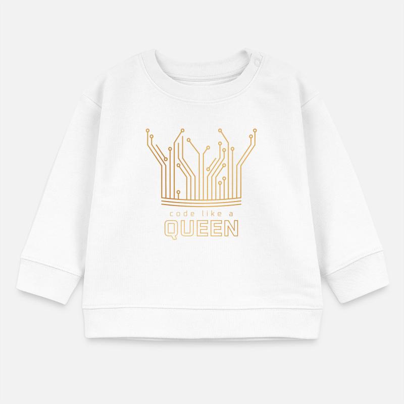 Code Like a Queen Baby Organic Sweatshirt Baby Changer von Stanley/Stella