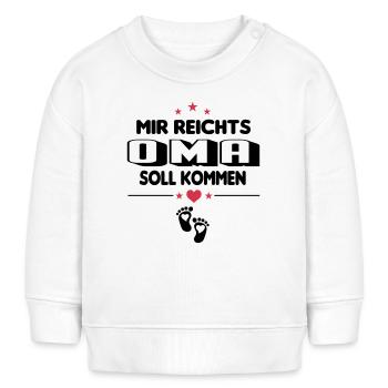 Oma soll kommen Baby Säugling - Baby Organic Sweatshirt Baby Changer von Stanley/Stella - Weiß - Vorne