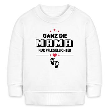 Ganz die Mama Pflegeleichter Baby Säugling - Baby Organic Sweatshirt Baby Changer von Stanley/Stella - Weiß - Vorne