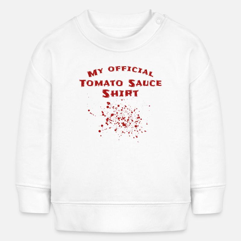 Sauce tomate Spots Tomates - Sweat bébé bio Stanley/Stella - blanc