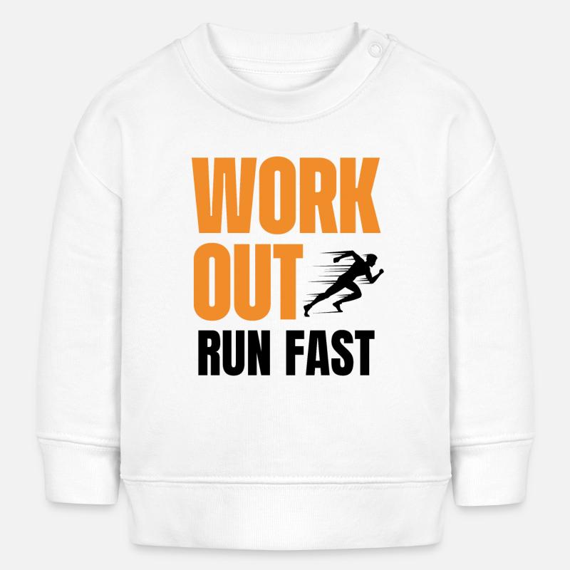 Entraînez-vous, courez vite - Sweat bébé bio Stanley/Stella - blanc
