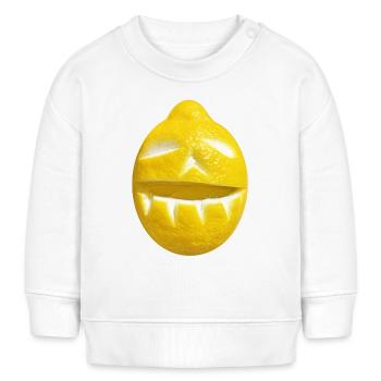 lemon - funny - lemon - limoncello - face - Baby Sweatshirt by Stanley/Stella - white - Front
