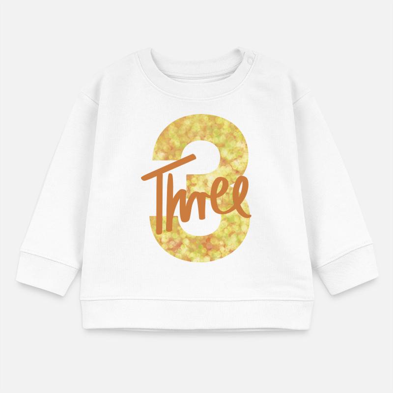 Number / 3 / Three / Birthday / Third / Number Baby Sweatshirt by Stanley/Stella