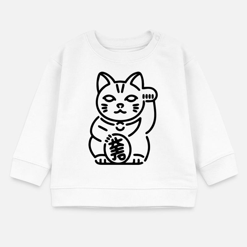 Maneki Neko Katze Baby Organic Sweatshirt Baby Changer von Stanley/Stella