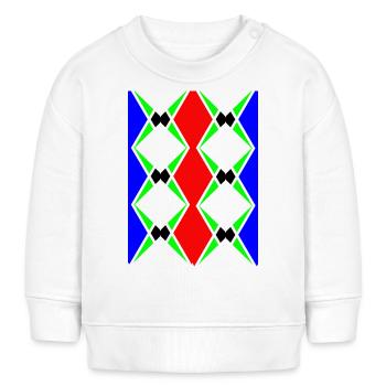 Mehrfarbiges, einzigartiges Design - Baby Organic Sweatshirt Baby Changer von Stanley/Stella - Weiß - Vorne