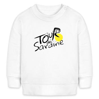 Lustige Sardinen-Radtour - Baby Organic Sweatshirt Baby Changer von Stanley/Stella - Weiß - Vorne