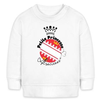 "Petite princesse alsacienne" - Sweat bébé bio Stanley/Stella - blanc - Devant