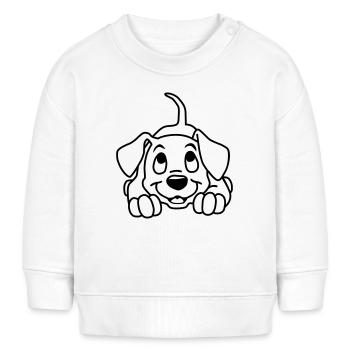 Chiot - Sweat bébé bio Stanley/Stella - blanc - Devant