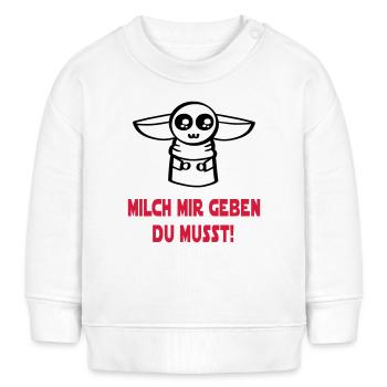Baby Milch Fläschen - Baby Organic Sweatshirt Baby Changer von Stanley/Stella - Weiß - Vorne