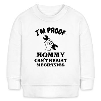 I´m proof mommy can´t resist mechanics - Baby Sweatshirt by Stanley/Stella - white - Front