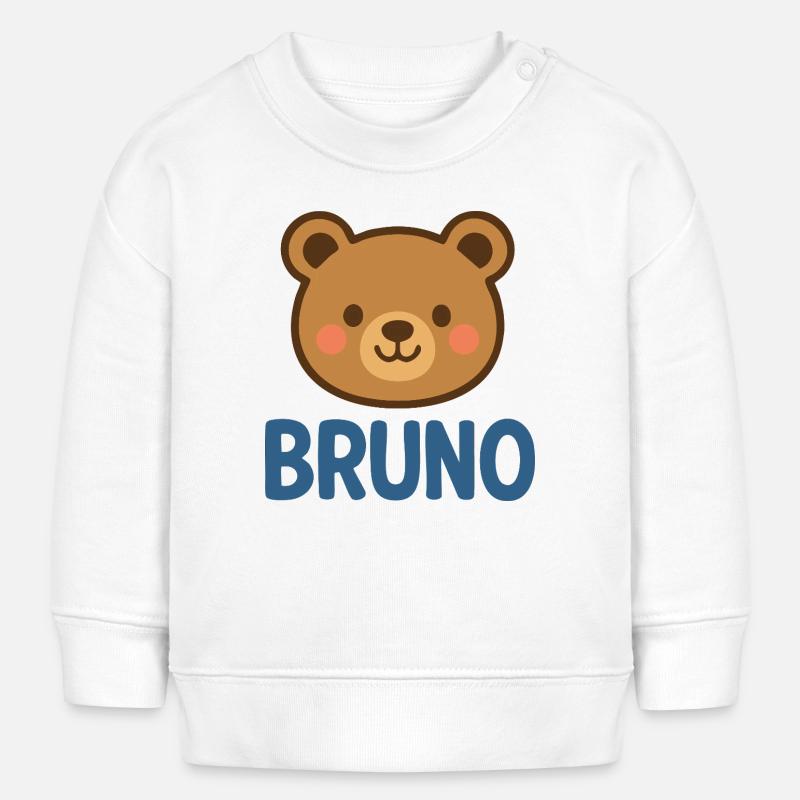 Bruno - Sweat bébé bio Stanley/Stella - blanc