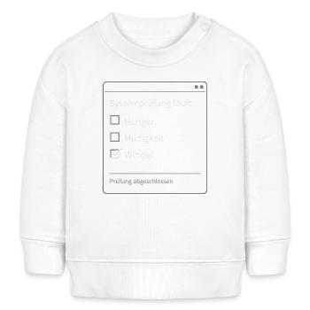 System check in progress – Funny baby bodysuit for parents - Baby Sweatshirt by Stanley/Stella - white - Front
