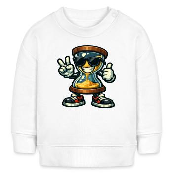Ambiance sablier avec lunettes de soleil - Sweat bébé bio Stanley/Stella - blanc - Devant