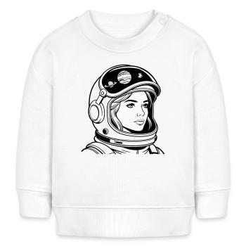 Space woman - Baby Sweatshirt by Stanley/Stella - white - Front