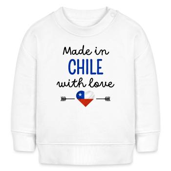 Made in Chile with Love – Baby Clothes - Baby Sweatshirt by Stanley/Stella - white - Front