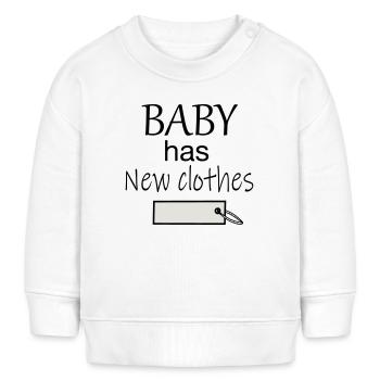 Baby has new clothes - Baby Organic Sweatshirt Baby Changer von Stanley/Stella - Weiß - Vorne