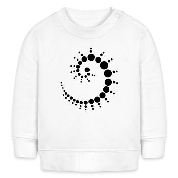 Stilisiertes Fossil im Ammonit-Stil - Baby Organic Sweatshirt Baby Changer von Stanley/Stella - Weiß - Vorne