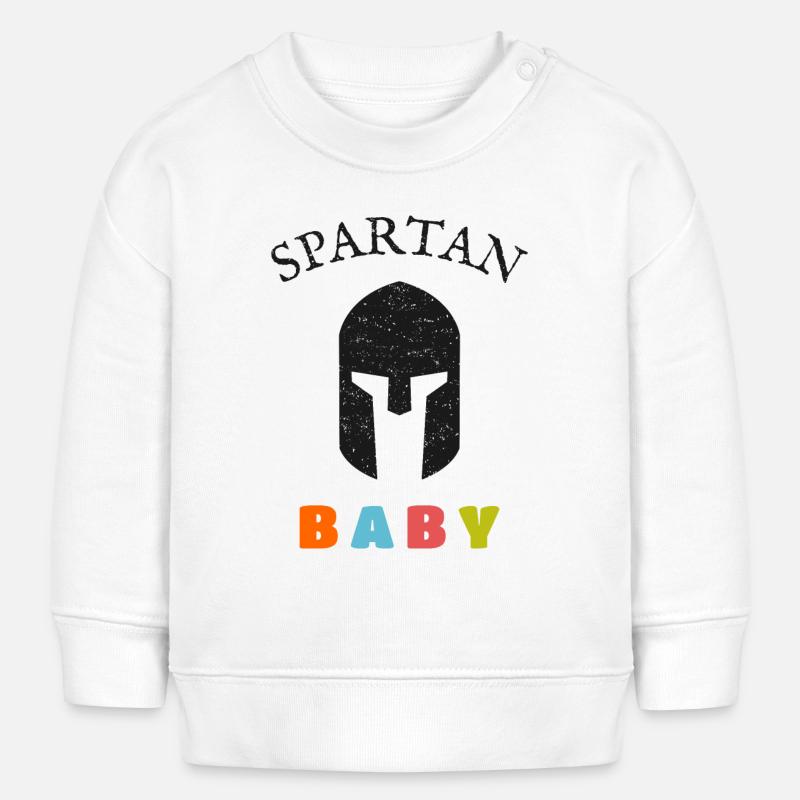 Bébé Spartan - Sweat bébé bio Stanley/Stella - blanc