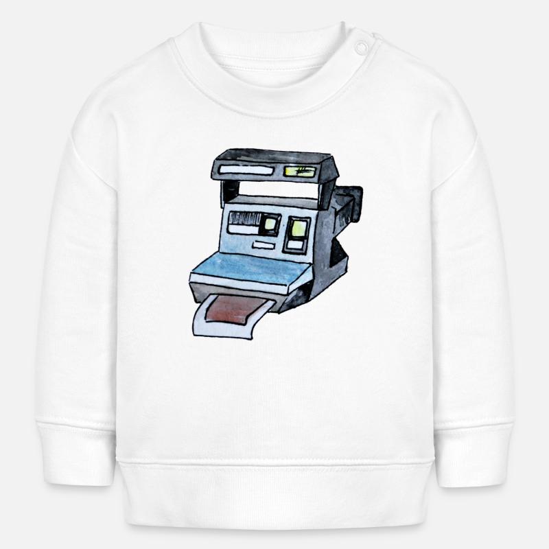 Caméra - Sweat bébé bio Stanley/Stella - blanc