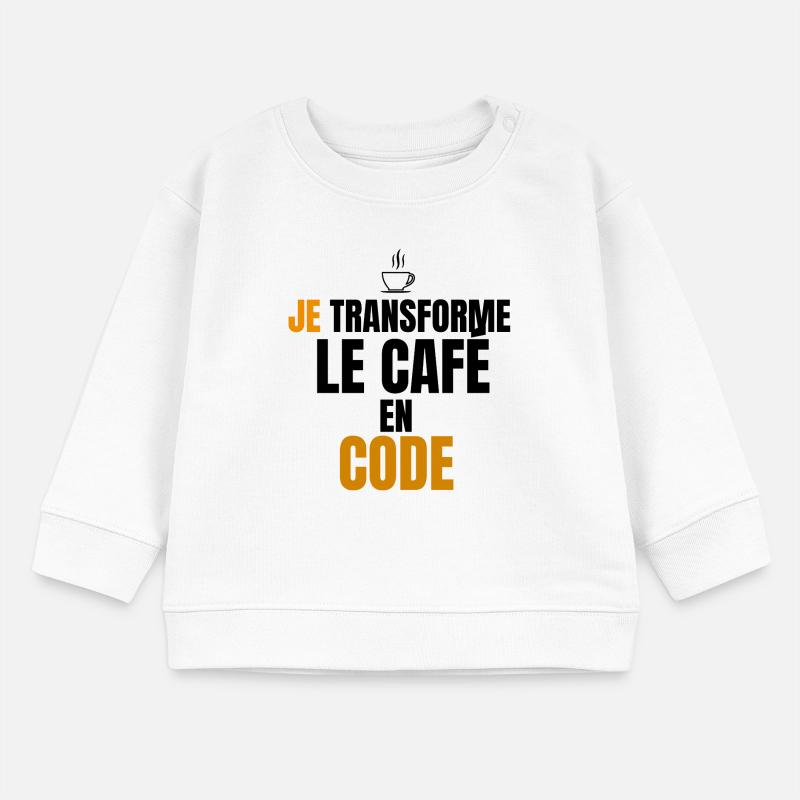 Je transforme le code en café Sweat bébé bio Stanley/Stella