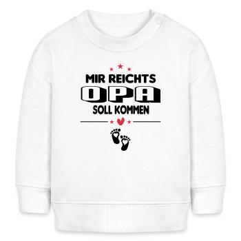 Opa soll kommen Baby Säugling - Baby Organic Sweatshirt Baby Changer von Stanley/Stella - Weiß - Vorne