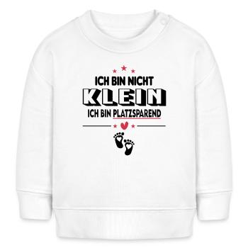 Ich bin nicht klein Bin Platzsparend Baby Säugling - Baby Organic Sweatshirt Baby Changer von Stanley/Stella - Weiß - Vorne