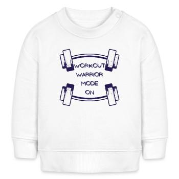 Workout-Krieger-Modus ein - 1 - Baby Organic Sweatshirt Baby Changer von Stanley/Stella - Weiß - Vorne