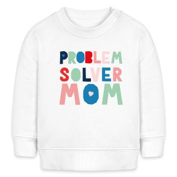 Maman résolveuse de problèmes - Sweat bébé bio Stanley/Stella - blanc - Devant
