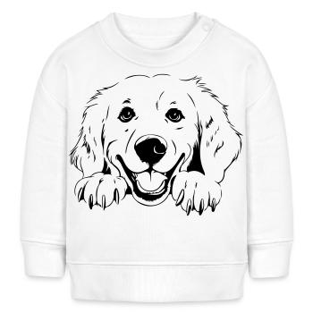 Golden retriever - Sweat bébé bio Stanley/Stella - blanc - Devant