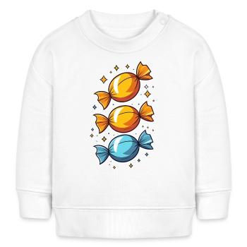 Bonbons - Sweat bébé bio Stanley/Stella - blanc - Devant