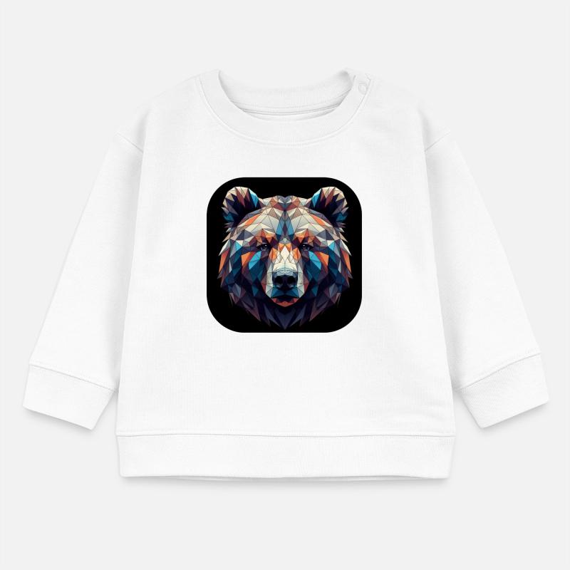 Tête d’ours Polygone Multicolore Sweat bébé bio Stanley/Stella