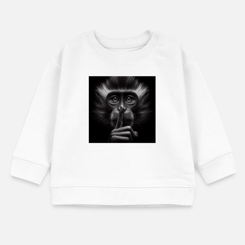 A Silent Monkey Baby Sweatshirt by Stanley/Stella