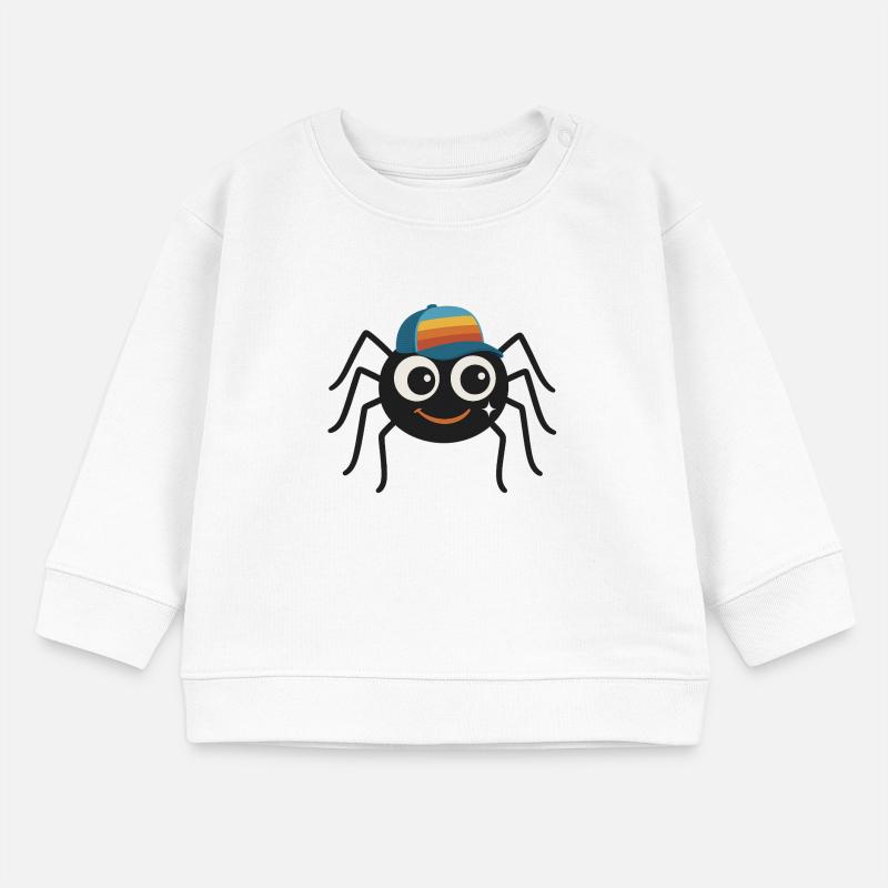 Coole Spinne mit Retro-Cappy – süß & frech Baby Organic Sweatshirt Baby Changer von Stanley/Stella