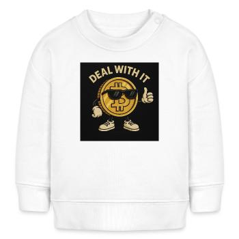 Le bitcoin - Sweat bébé bio Stanley/Stella - blanc - Devant