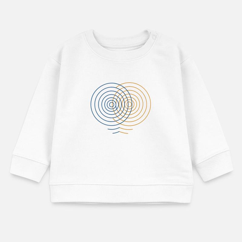Concentric Interference – Physik Design Baby Organic Sweatshirt Baby Changer von Stanley/Stella