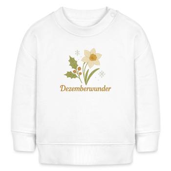 ❄️ Dezemberwunder – Winterbaby Design mit Blüten - Baby Organic Sweatshirt Baby Changer von Stanley/Stella - Weiß - Vorne